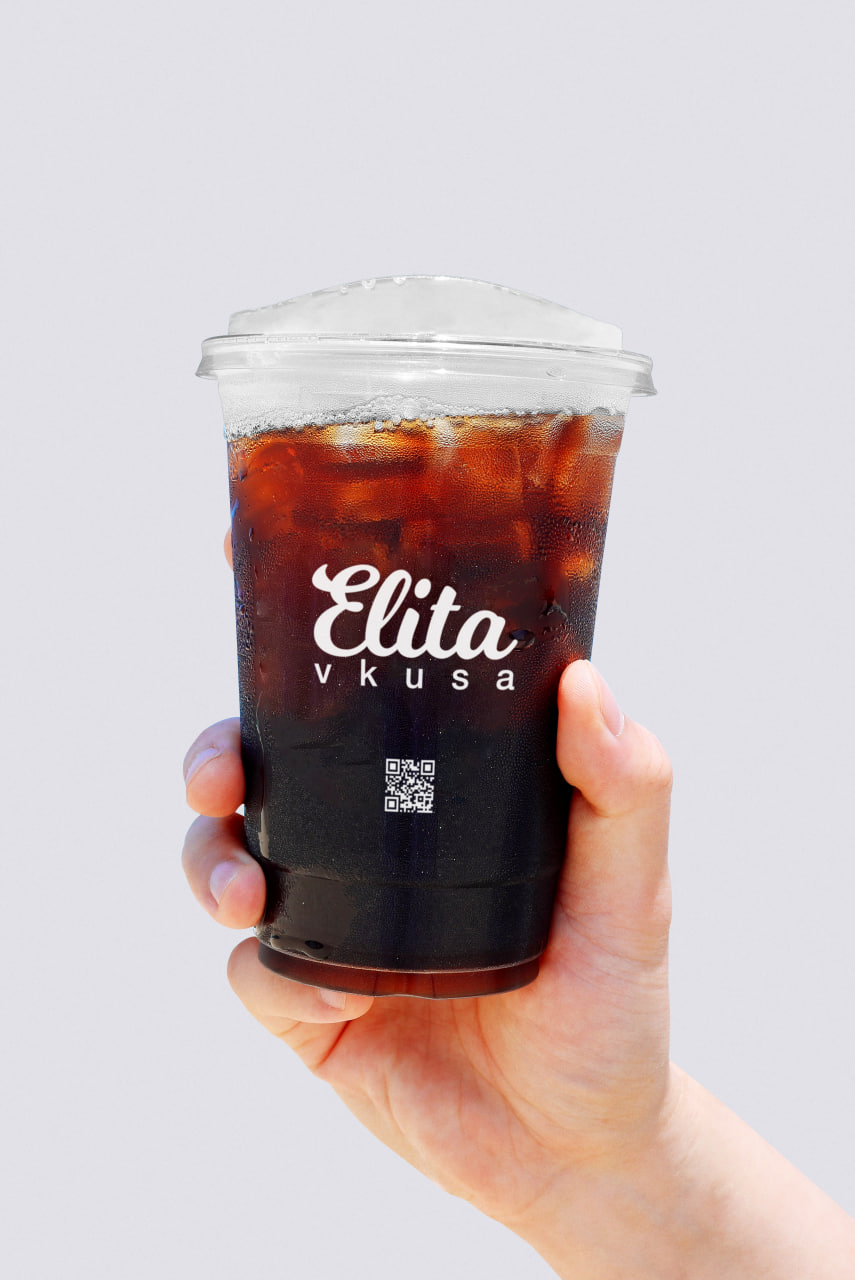 Elita Vkusa — фирменный стакан с логотипом бренда