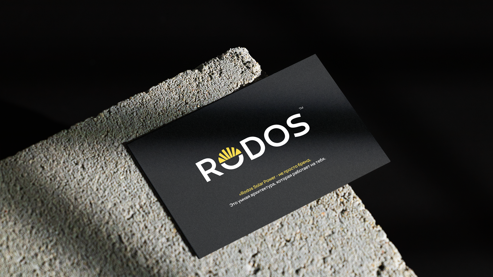 RODOS — логотип на фирменной карточке
